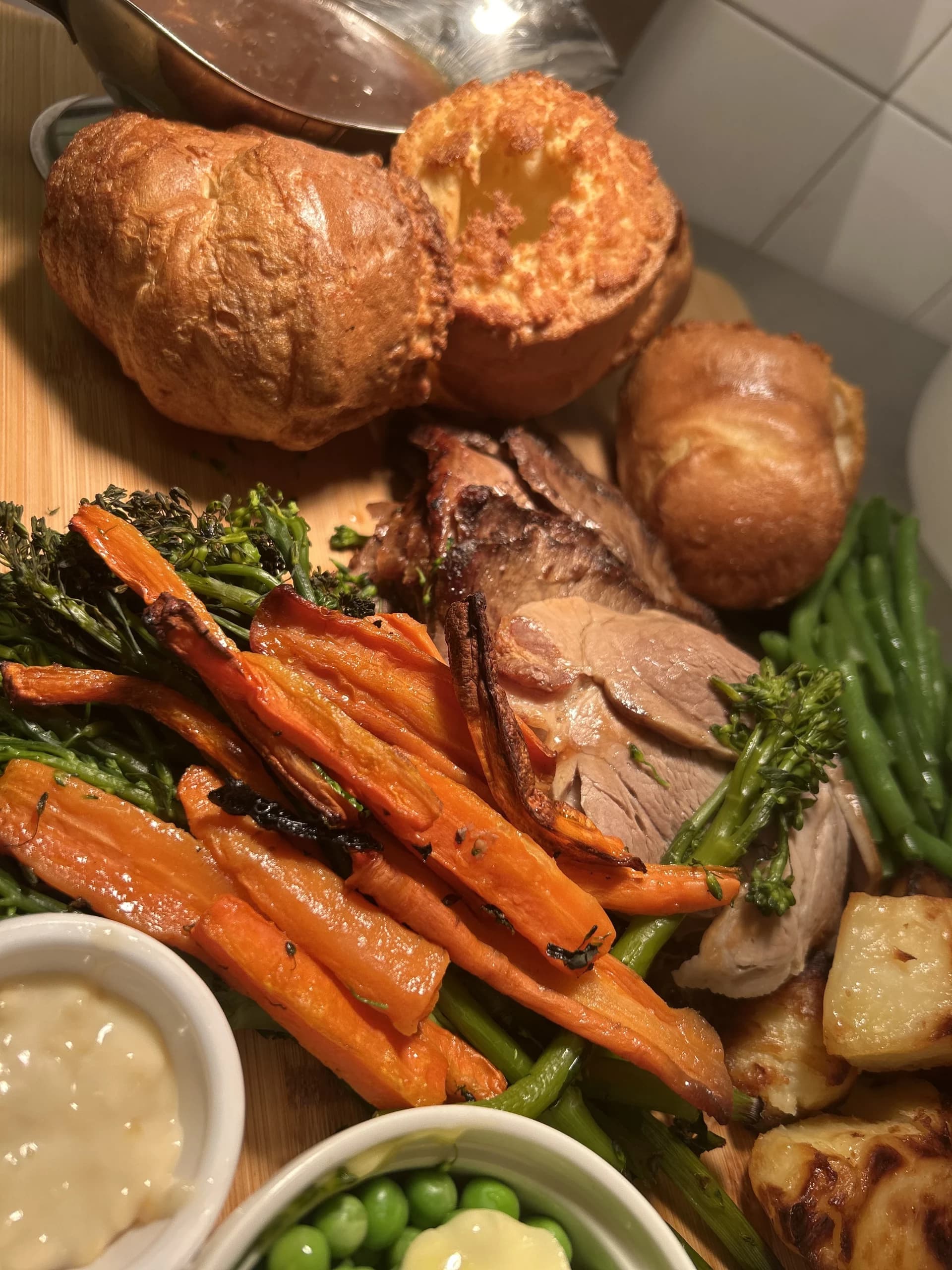 A beautifully presented Sunday roast at The Limes — a local favourite
